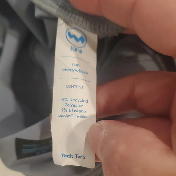 Janji Transit Tech Gray Athletic Shorts Lightweight and Breathable - Picture 3 of 8